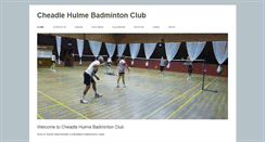 Desktop Screenshot of cheadlehulmebadmintonclub.org.uk
